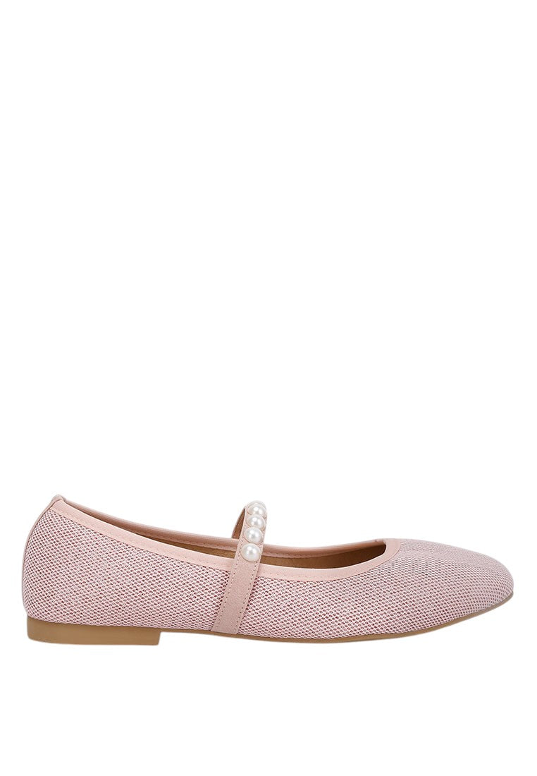 Sassie Pearl Embellished Ballerina Flats