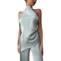 Elegant Satin Halter Top for Women’s Vacation Style