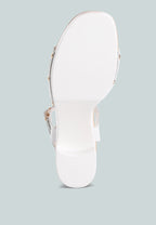 Sawor Recycled Leather High Block Sandals