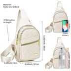 Quality travel bags in cream nylon for daily use and travel