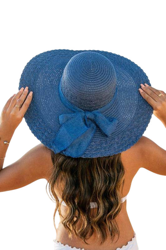Scallop Edge Bow Accent Sunhat