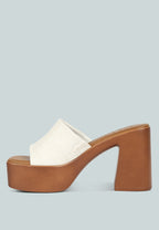Scandal Slip On Block Heel Sandals