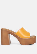 Scandal Slip On Block Heel Sandals