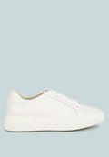 Schick Lace Up Leather Sneakers