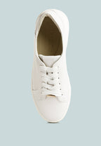 Schick Lace Up Leather Sneakers