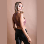 Seamless Front Lace Racerback Bralette - VacationGrabs
