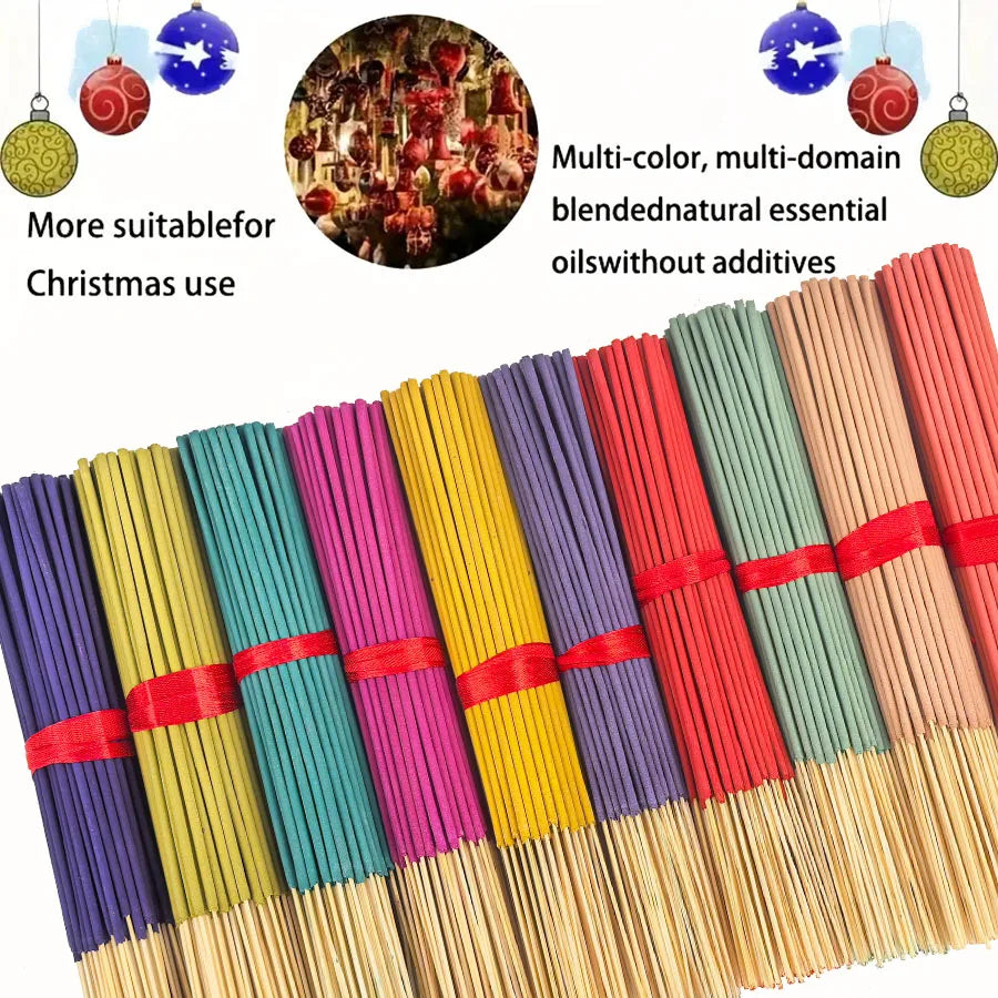 Multi-color seasonal incense stick sets, natural essential oils for Christmas