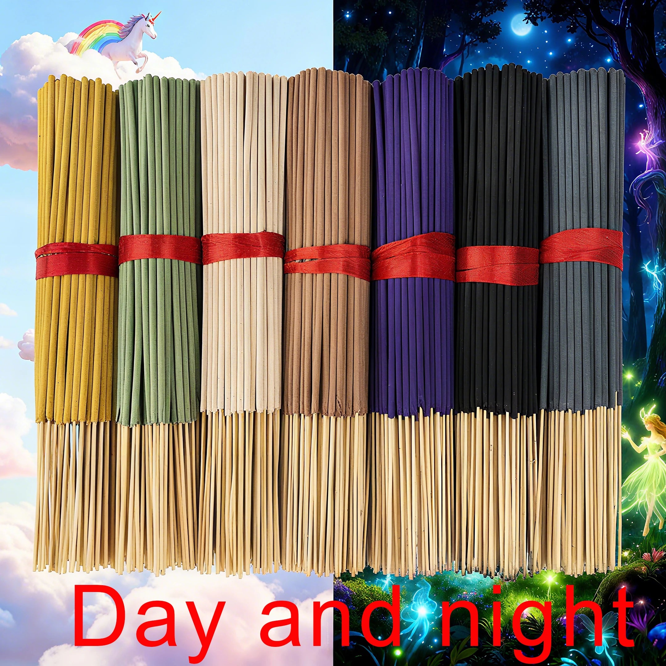 Colorful seasonal incense stick sets in various scents for relaxation