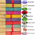 seasonal incense stick sets in various colors and scents for relaxation