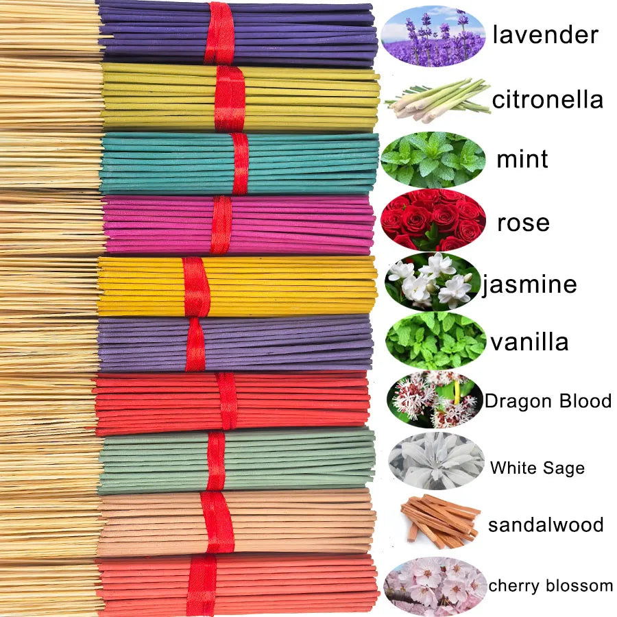 seasonal incense stick sets in various colors and scents for relaxation