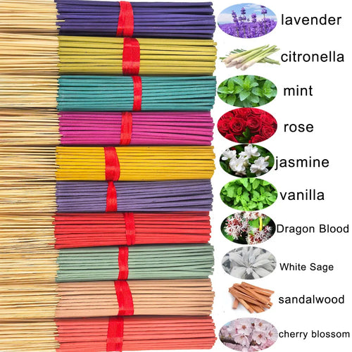 seasonal incense stick sets in various colors and scents for relaxation