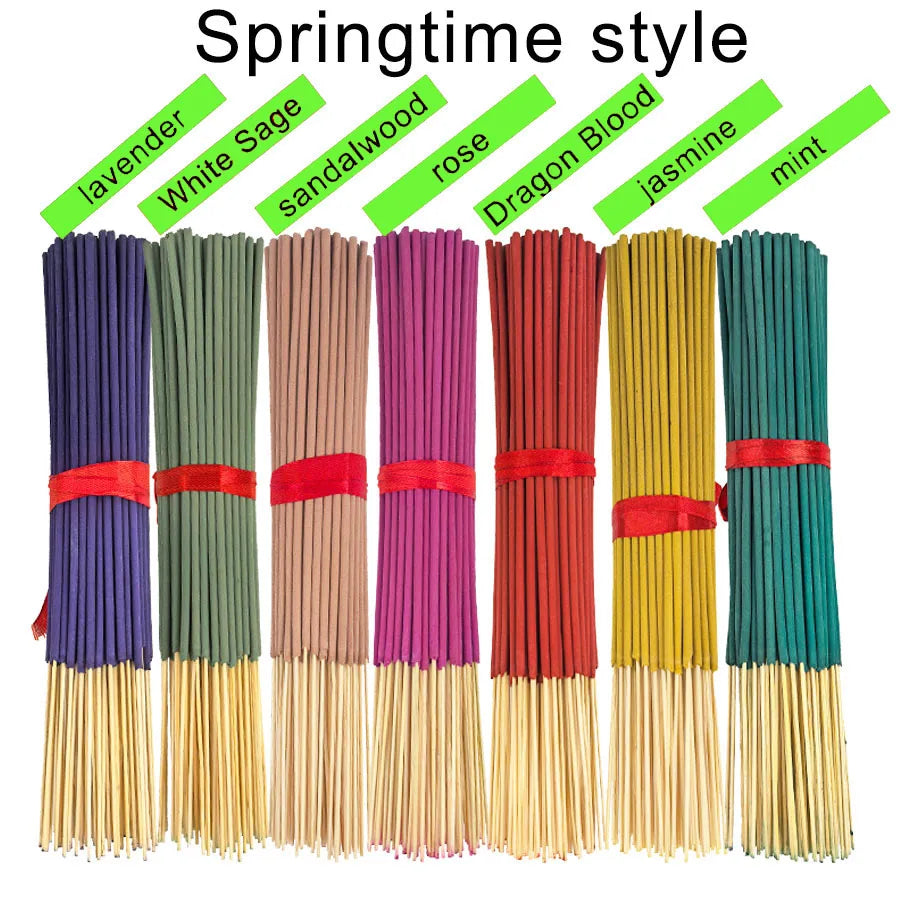 Seasonal incense stick sets featuring lavender, sandalwood, and jasmine scents