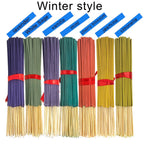 Seasonal incense stick sets in various colors for calming aromas