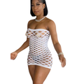 VacationGrabs See Through Mesh Club Dress for Women