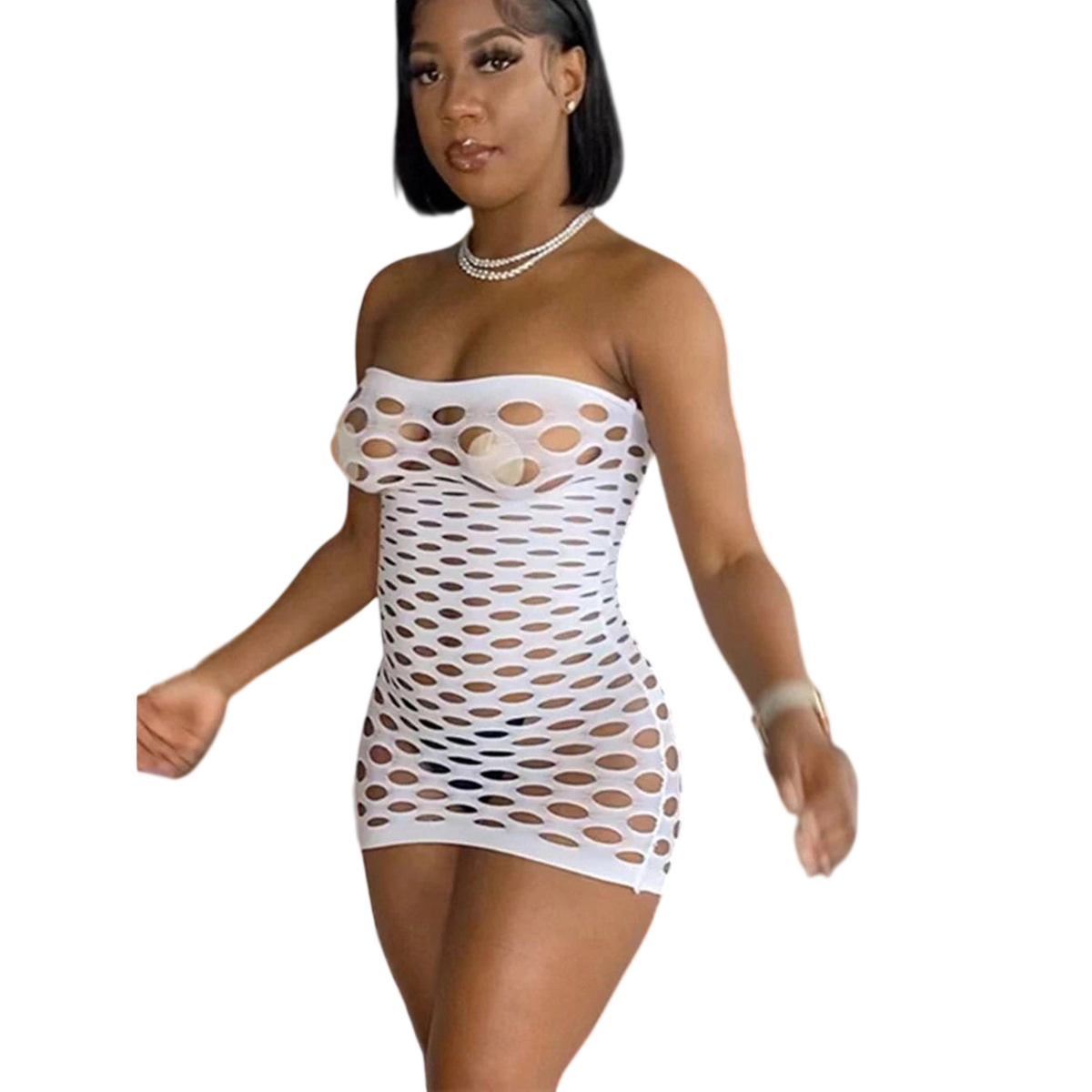 club dress see through Mini Vacation – See-Through Mesh Dress – VacationGrabs SIZE:Custom Measurements reprinted_pattern accentuating the wearers body Black Quinceanera Dresses Princess