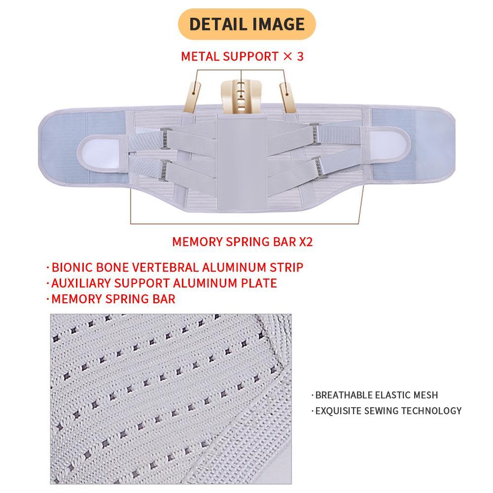 Fitness & Health Self-Heating Magnetic Steel Plates Waist Support Back Brace Belt