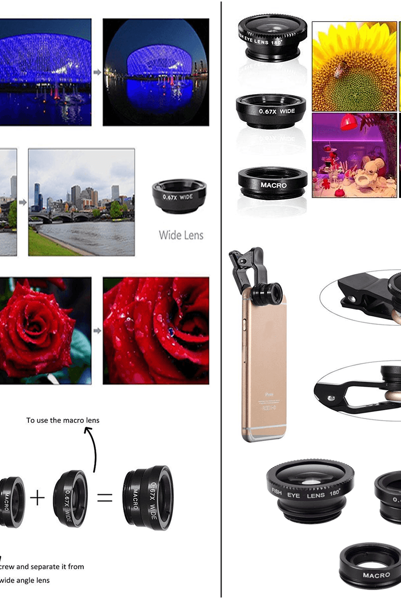 Gadgets Selfie Bundle 11 In 1 Smartphone Camera Lens Kit