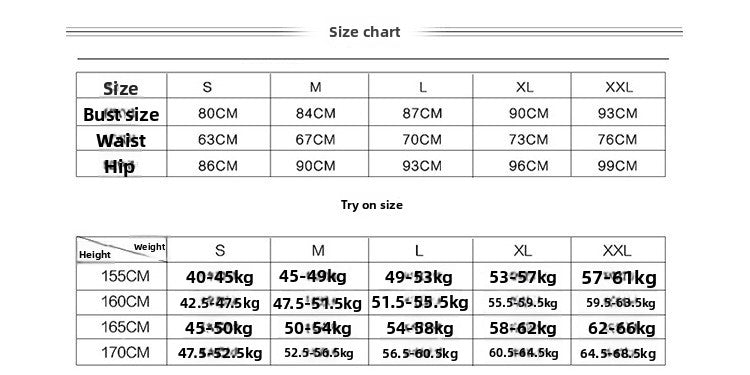 Size chart for sequin cut-out bodycon gown including bust, waist, and hip measurements