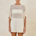 Women's white sequin top for beach or party wear