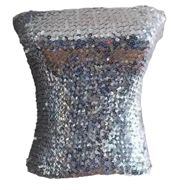 Silver sequin tube top for women with a shiny and reflective surface perfect for parties