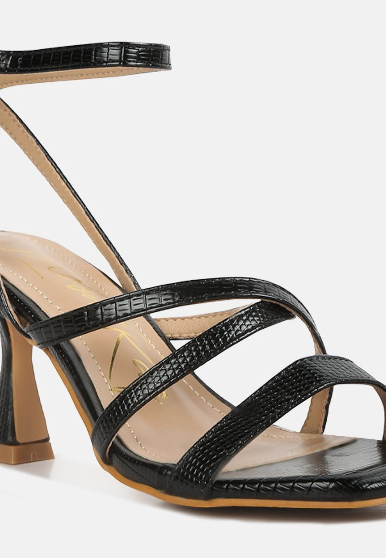 Serling Croc Spool Heel Sandals