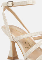Serling Croc Spool Heel Sandals