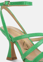 Serling Croc Spool Heel Sandals