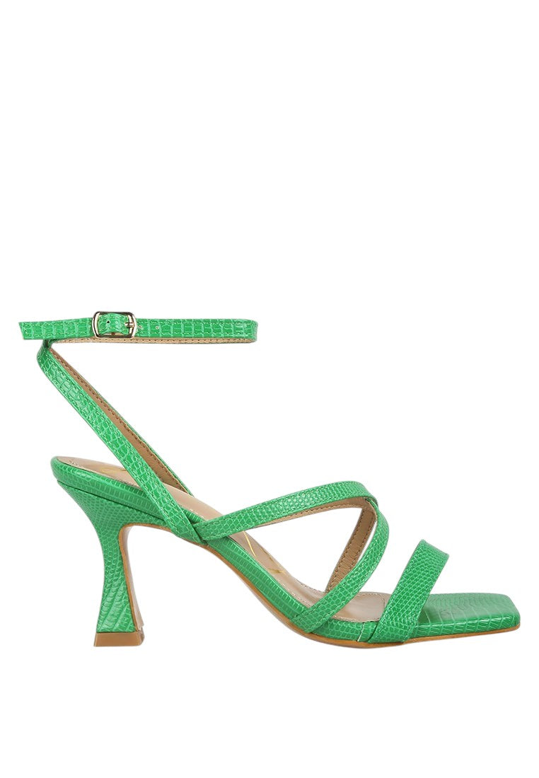 Serling Croc Spool Heel Sandals