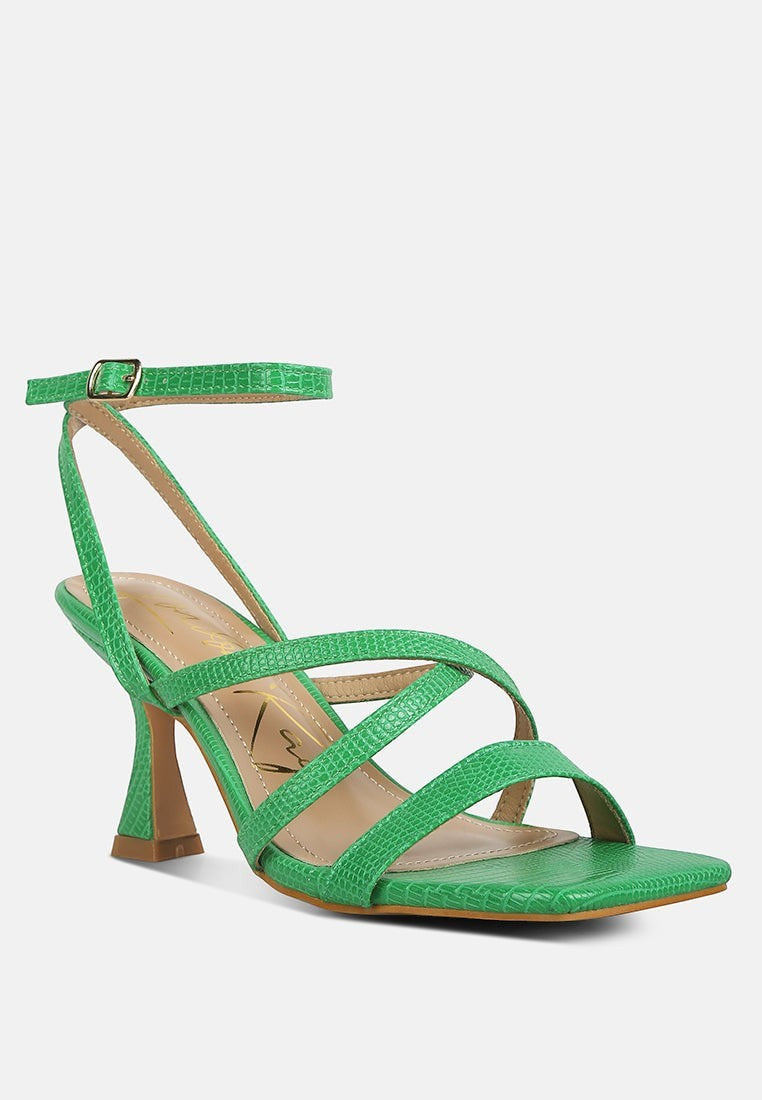 Serling Croc Spool Heel Sandals