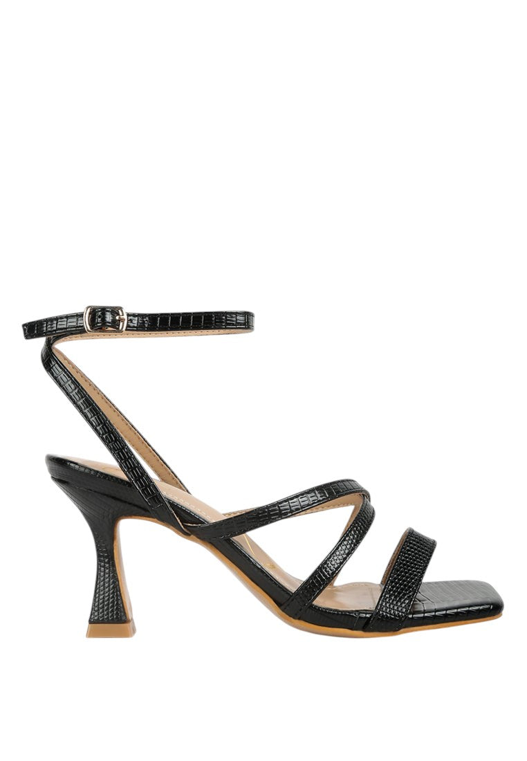 Serling Croc Spool Heel Sandals