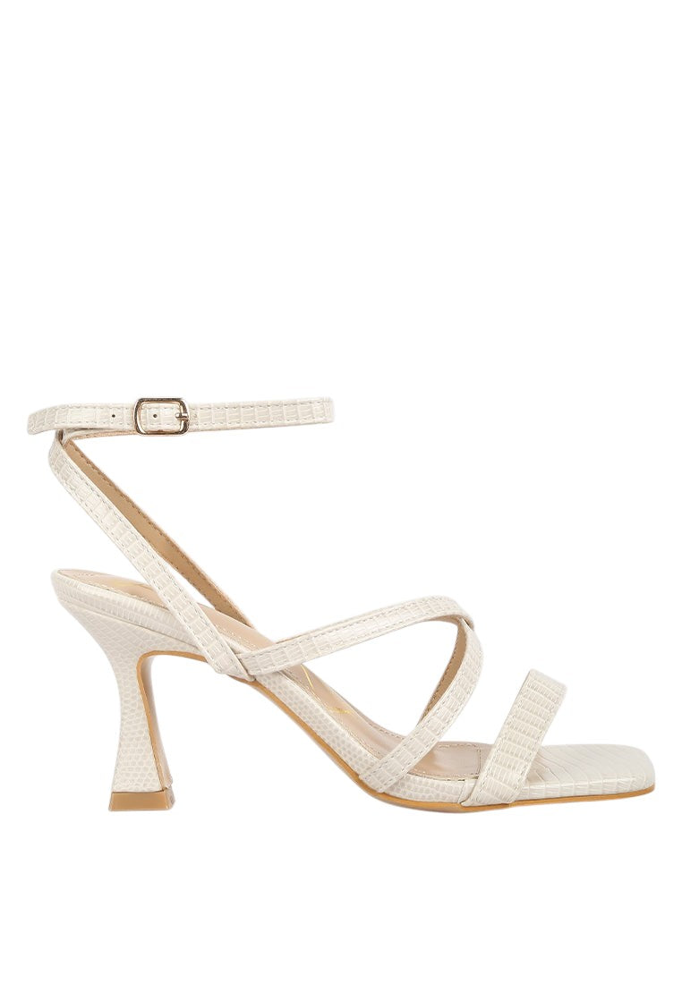 Serling Croc Spool Heel Sandals