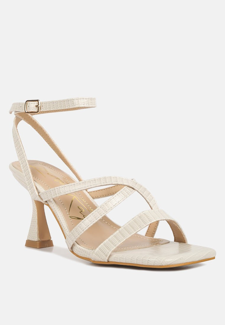 Serling Croc Spool Heel Sandals