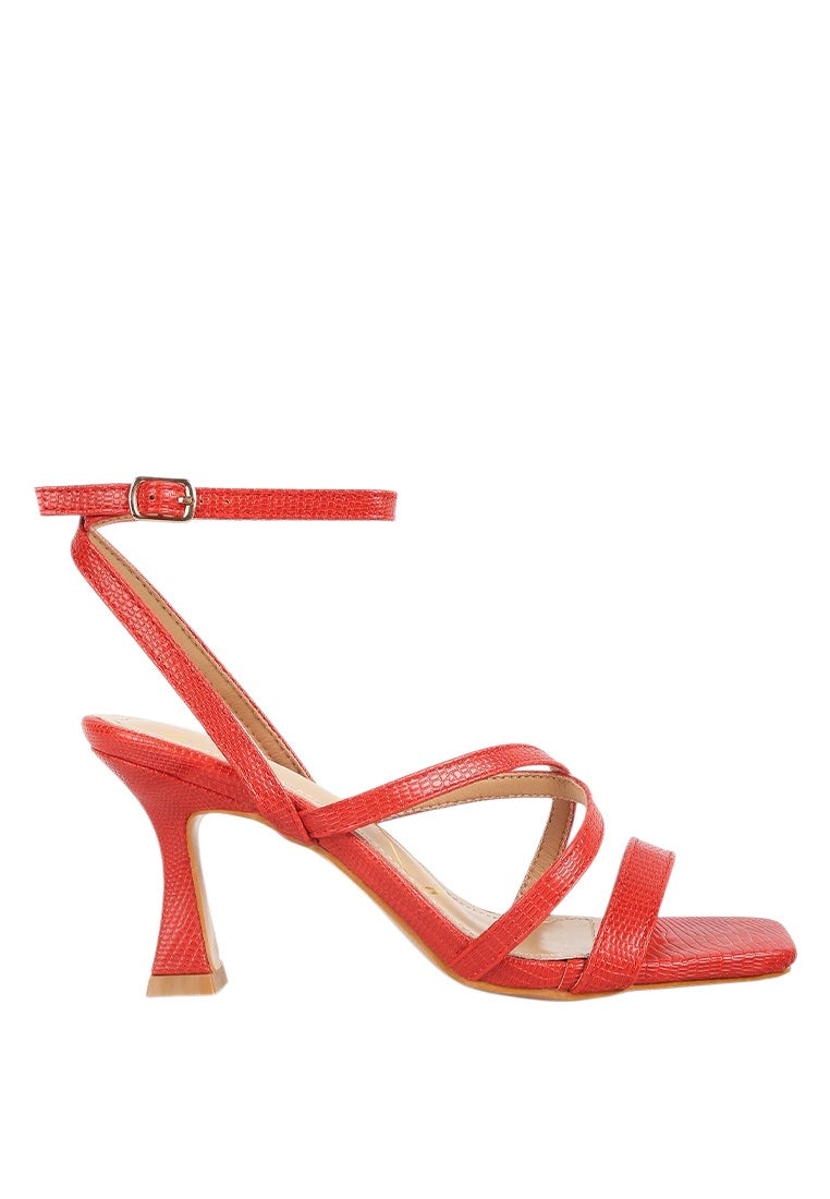Serling Croc Spool Heel Sandals