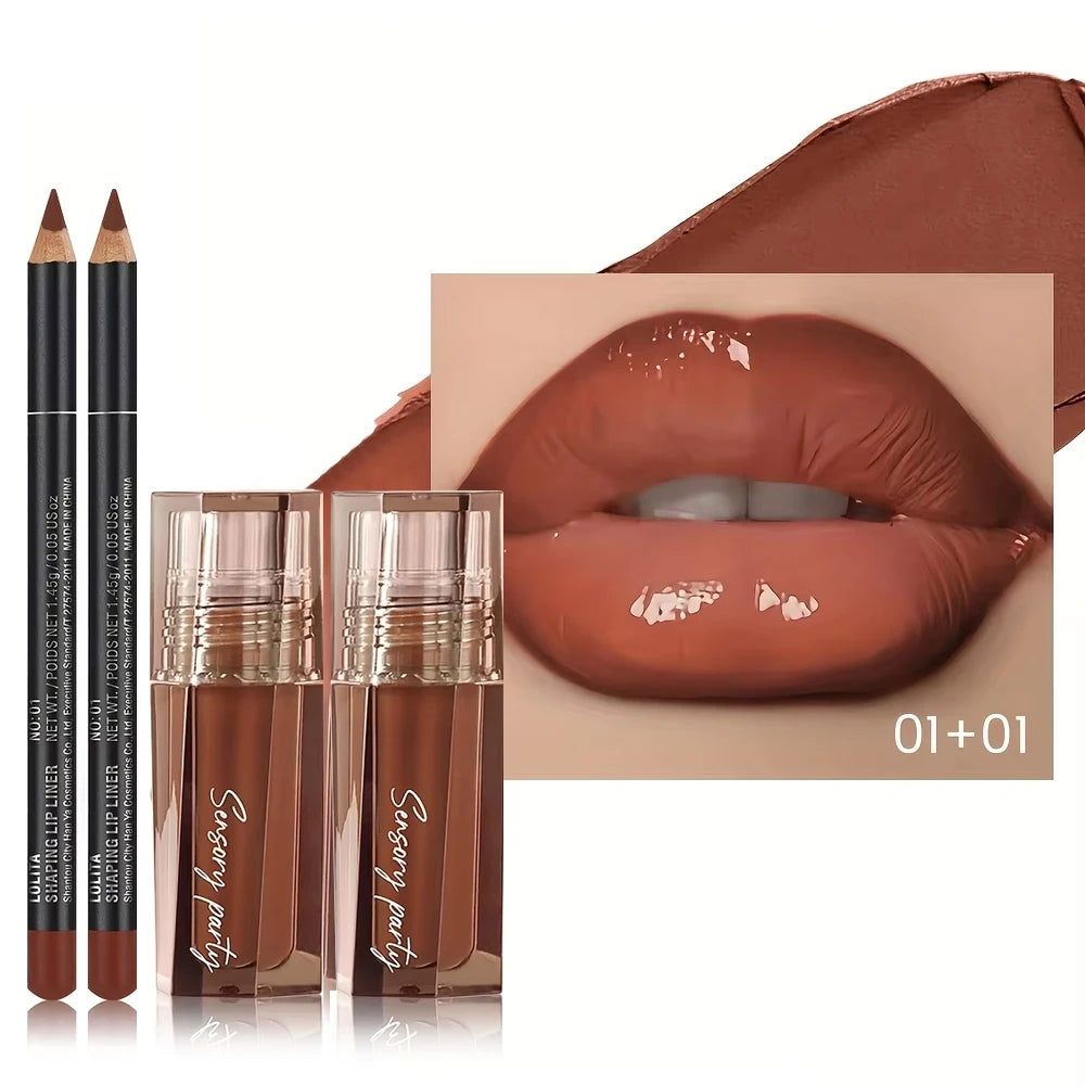 VacationGrabs lip gloss in rich brown for a glossy finish
