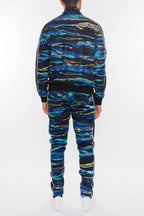 Catch Print Track Suit – Slim Fit Full Zip Set