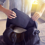 Black travel sewing kit, compact design for on-the-go repairs