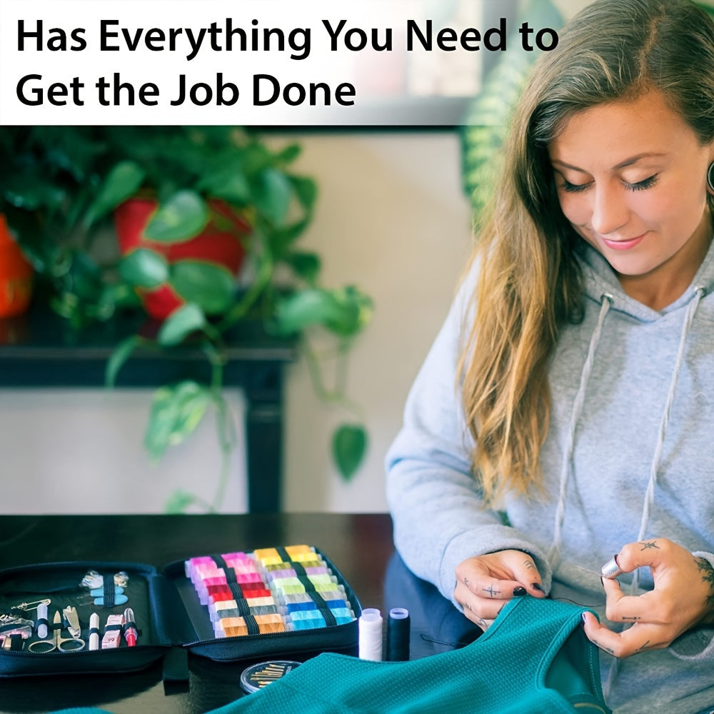 VacationGrabs sewing kit with colorful threads and tools for all your sewing needs