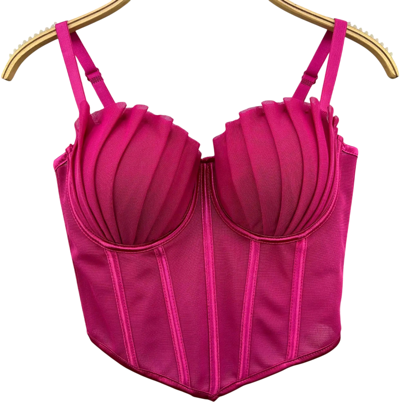 VacationGrabs Alluring Party Club Bustier Top in Pink
