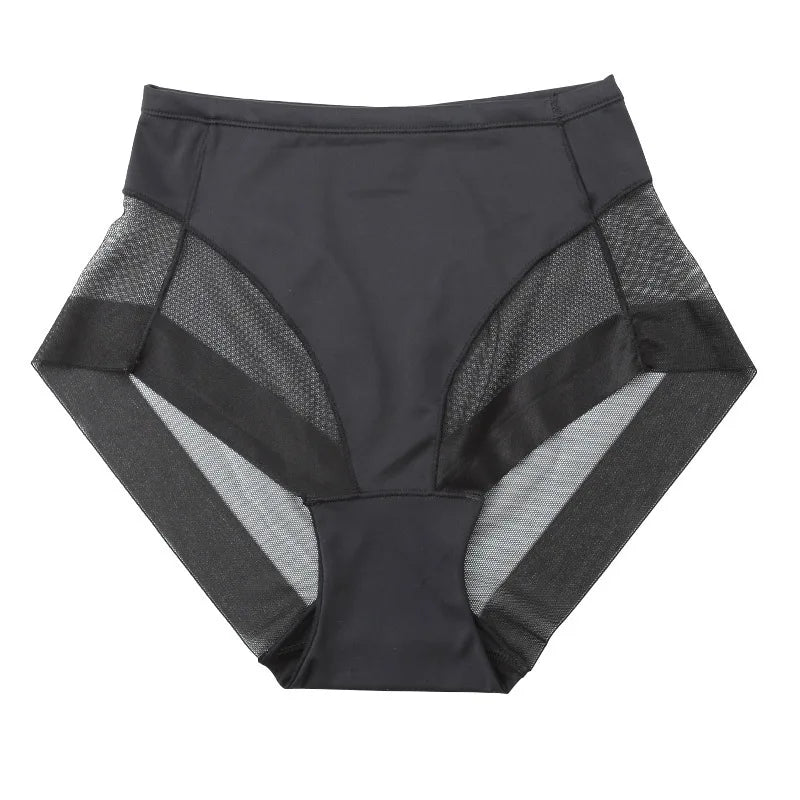 Women's black shapewear high-waist briefs for a smooth silhouette