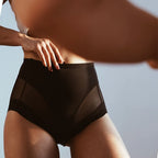 Women's black shapewear briefs, soft fabric, everyday comfort