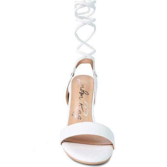 Women's Shoes - Heels Sheeny Clear Stiletto Lace Up Sandal