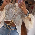 Women's sheer coverup in white for beach or poolside wear