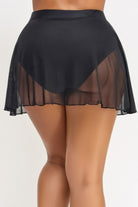 Black sheer high waisted bikini bottoms cover up for a stylish beach look by VacationGrabs