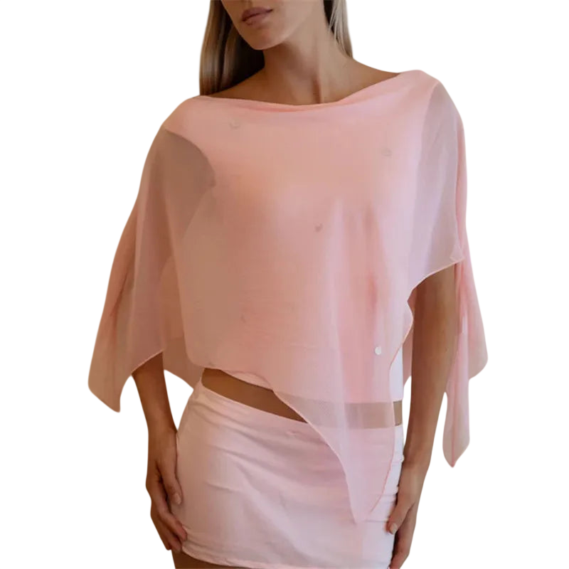 Women's Sheer Poncho for Vacation Styling