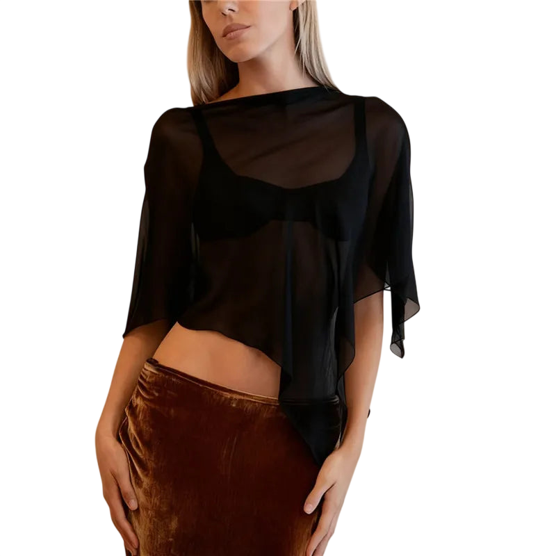 Women's Sheer Poncho for Vacation Styling