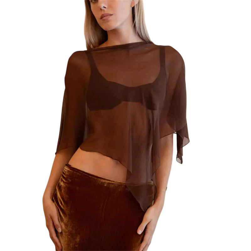 Women's Sheer Poncho for Vacation Styling
