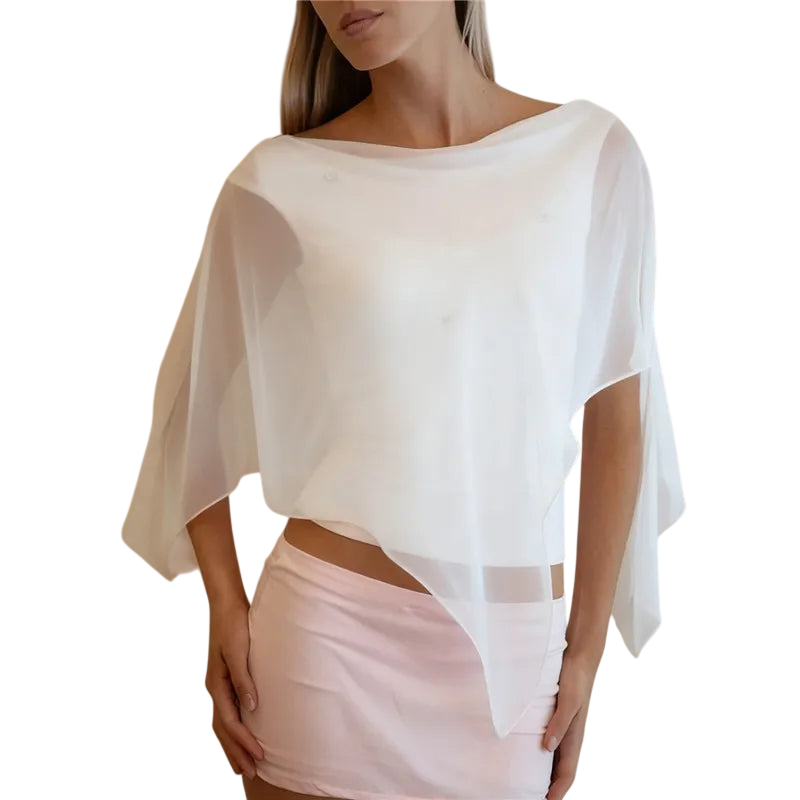 Women's Sheer Poncho for Vacation Styling