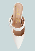 Shein Star Slim Block Heel Mules