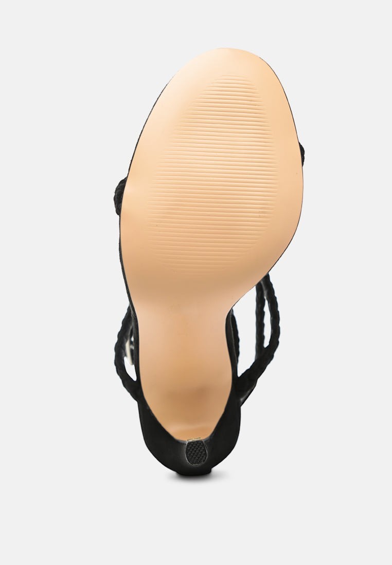 Sherri High Heeled Faux Suede Sandals