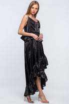 Women's Dresses Shimmering Dress With Ruffles